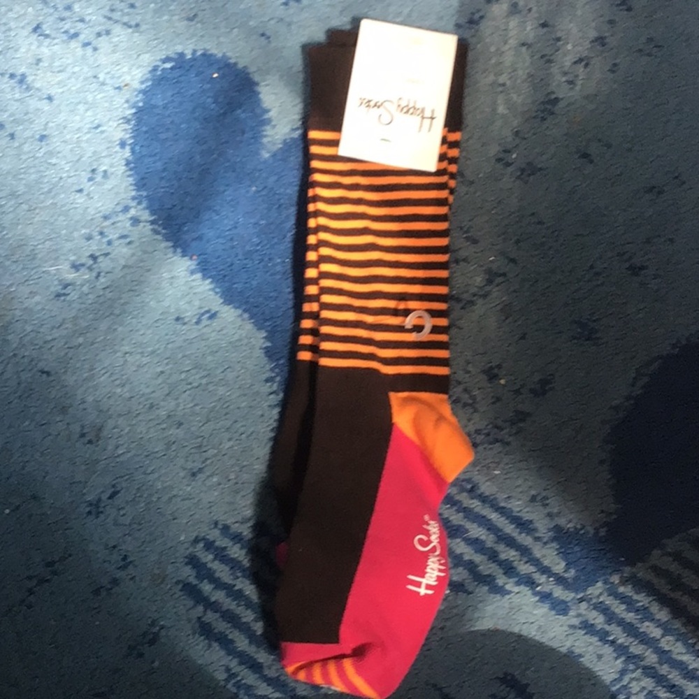 Happy socks black orange pink